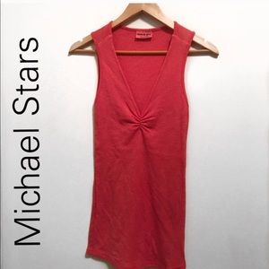 Anthro Michael Stars Pink Fitted tank Top-OS EUC